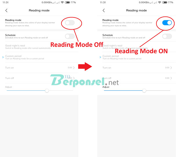 Cara mengaktifkan mode baca