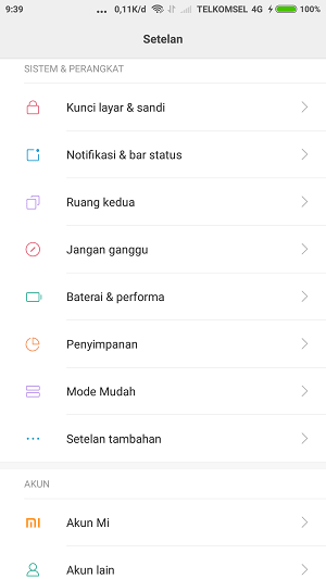 cara ganti warna lampu notifikasi Xiaomi